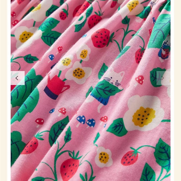 Mini Boden Kids' Strawberry Fun Jersey Dress(new) - Picture 3 of 4